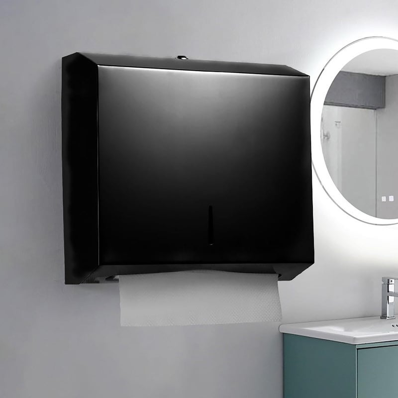 TOBEFORT Comercial Paper Towel Dispenser Wall Mount, Stainless Steel Hand Towel Dispenser with Lock, Trifold/C Fold Paper Towel Holder for Bathroom Kitchen Office Public Places, Large Capacity Tissue Holder - Image 3